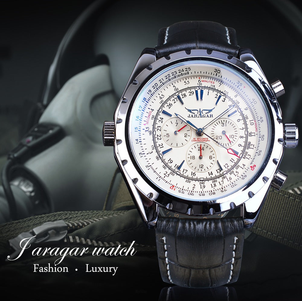 Mens Stylish Casual Multi-function Mechanical Watch
