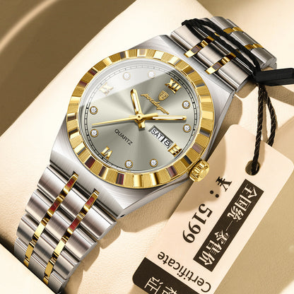 Womens Diamond-studded Waterproof Luminous Fashionable Quartz Watch