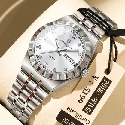 Womens Diamond-studded Waterproof Luminous Fashionable Quartz Watch