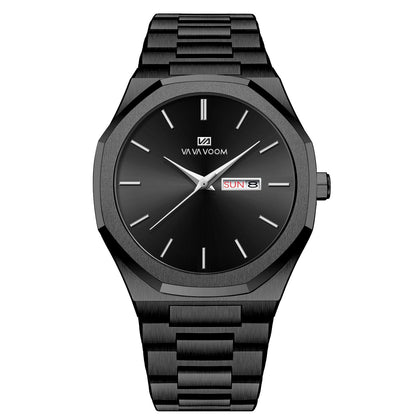 Business-Casual Steel-Chain Mens Watch