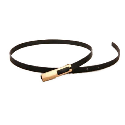 Simple Ladies PU Dress Decorative Small Belt