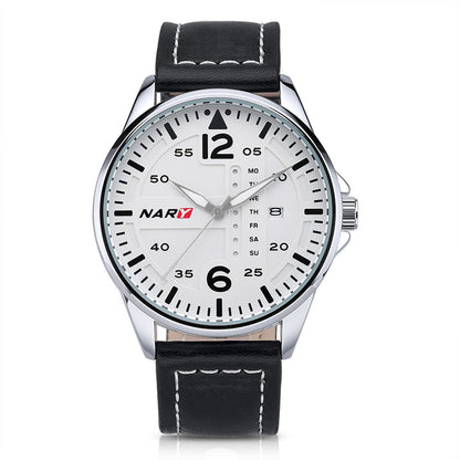 Stylish Sophisticated Dial Water-resistant Quartz Watch For Men